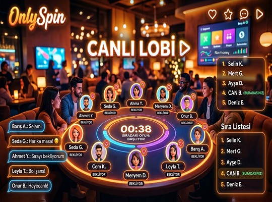 OnlySpin Canlı Lobi Deneyimi Görseli