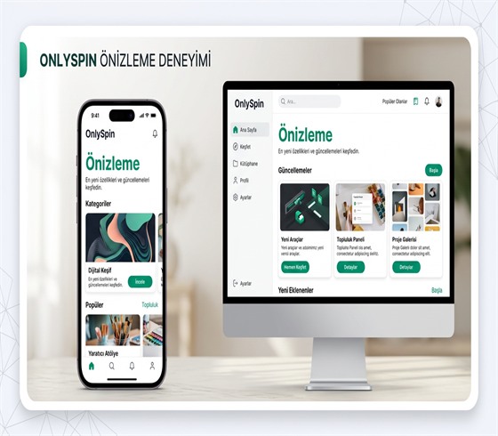 OnlySpin Platform Görsel Önizlemesi